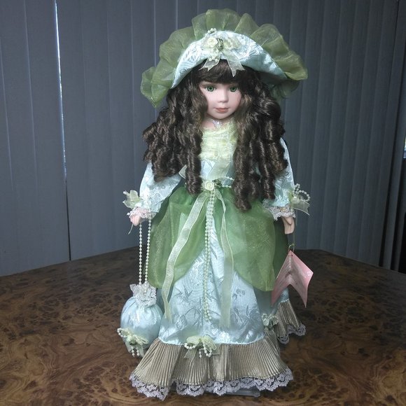 Genuine Porcelain Doll "BRIDGET" - Picture 1 of 16